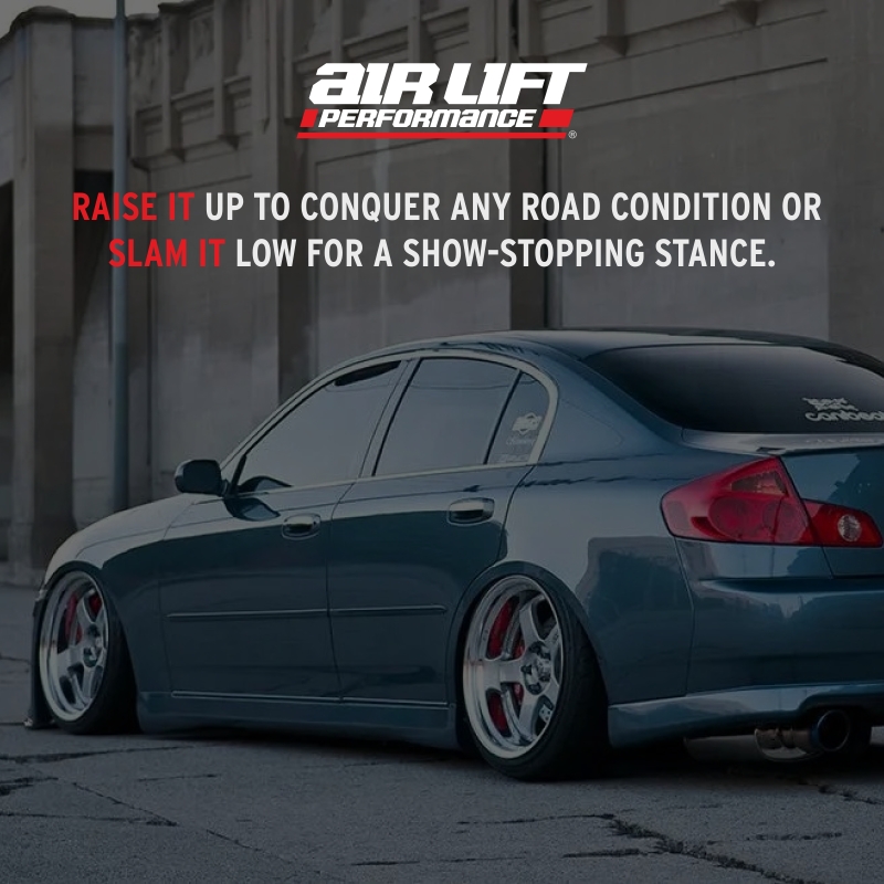 Infiniti G35 Coilover Suspension Kit - Front - Air Lift - Progressive-Rate Double-Bellows Air Springs - `03-`06